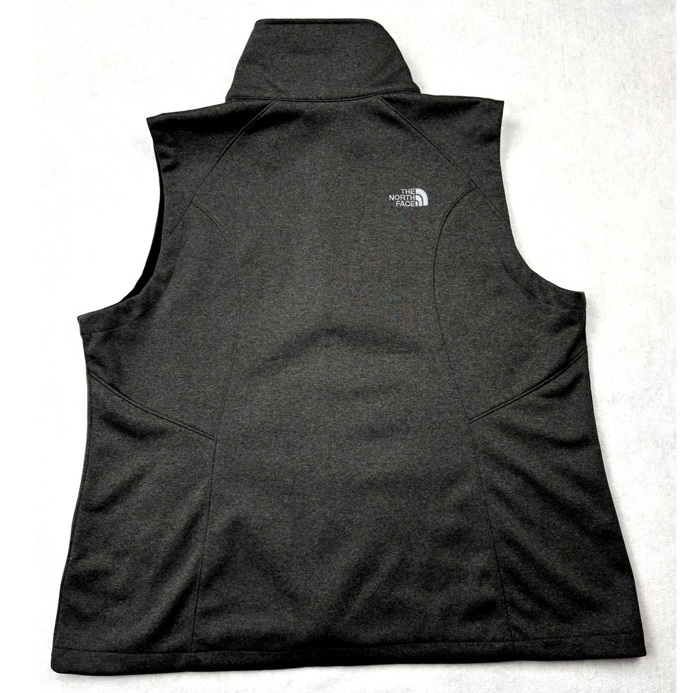 The North Face Womens XXL Gray WindWall Softshell Full Zip Vest Sedgwick Logo - Picture 3 of 8